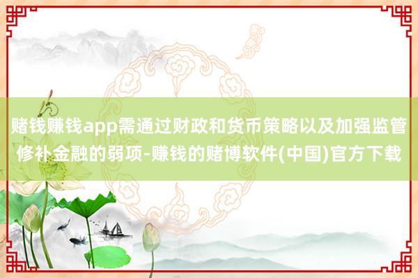 赌钱赚钱app需通过财政和货币策略以及加强监管修补金融的弱项-赚钱的赌博软件(中国)官方下载